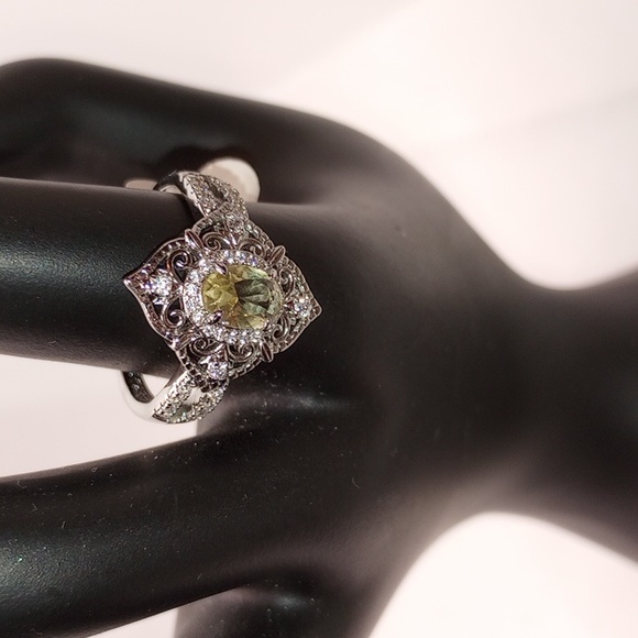 BOMB PARTY BEYOND CHARMING LAB CREATED CITRINE RHODIUM PLATING - Picture 4 of 7